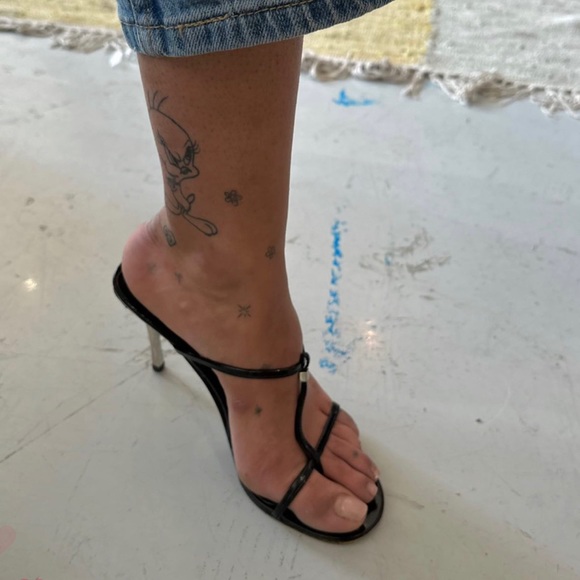 Authentic Gucci Tom Ford era Stilettos Metal Spike Heel Strappy Leather - Picture 2 of 6